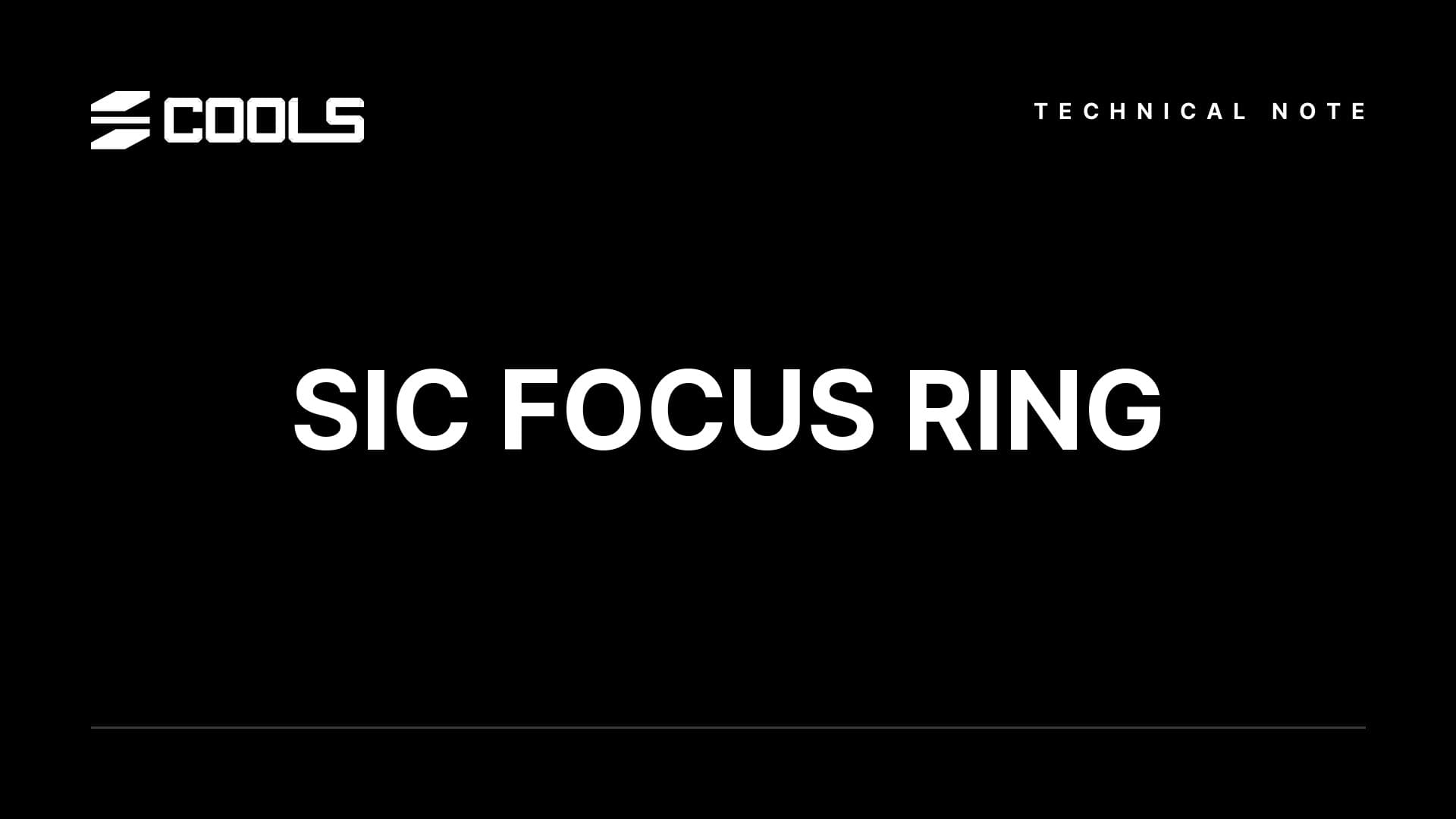 검은 배경 위에 쿨스 로고와 TECHNICAL NOTE 라벨, 흰색 큰 글씨로 SIC FOCUS RING이 적힌 썸네일.